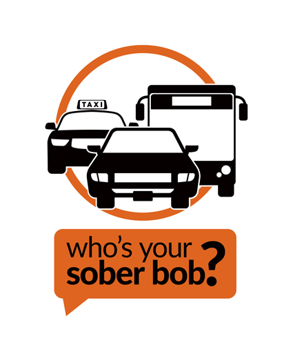 Stacked sober bob logo